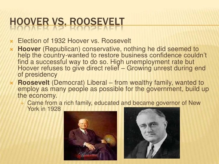 Similarities between hoover and fdr