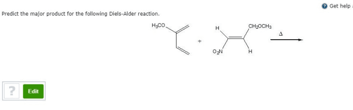 Predict the product for the following diels-alder reaction