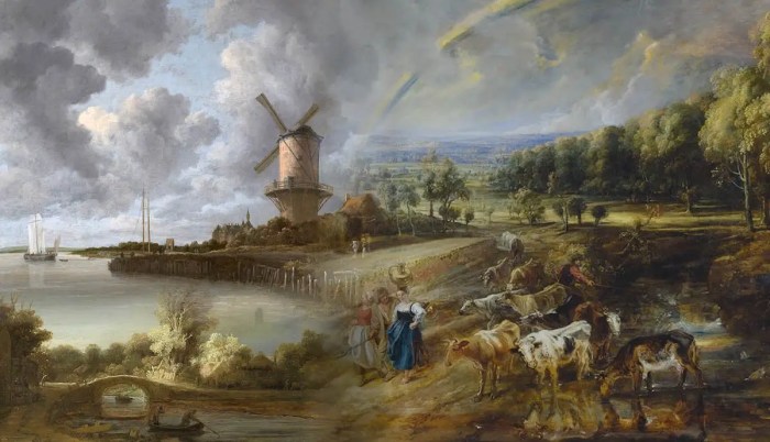 One characteristic of beauty in many seventeenth-century landscape paintings is